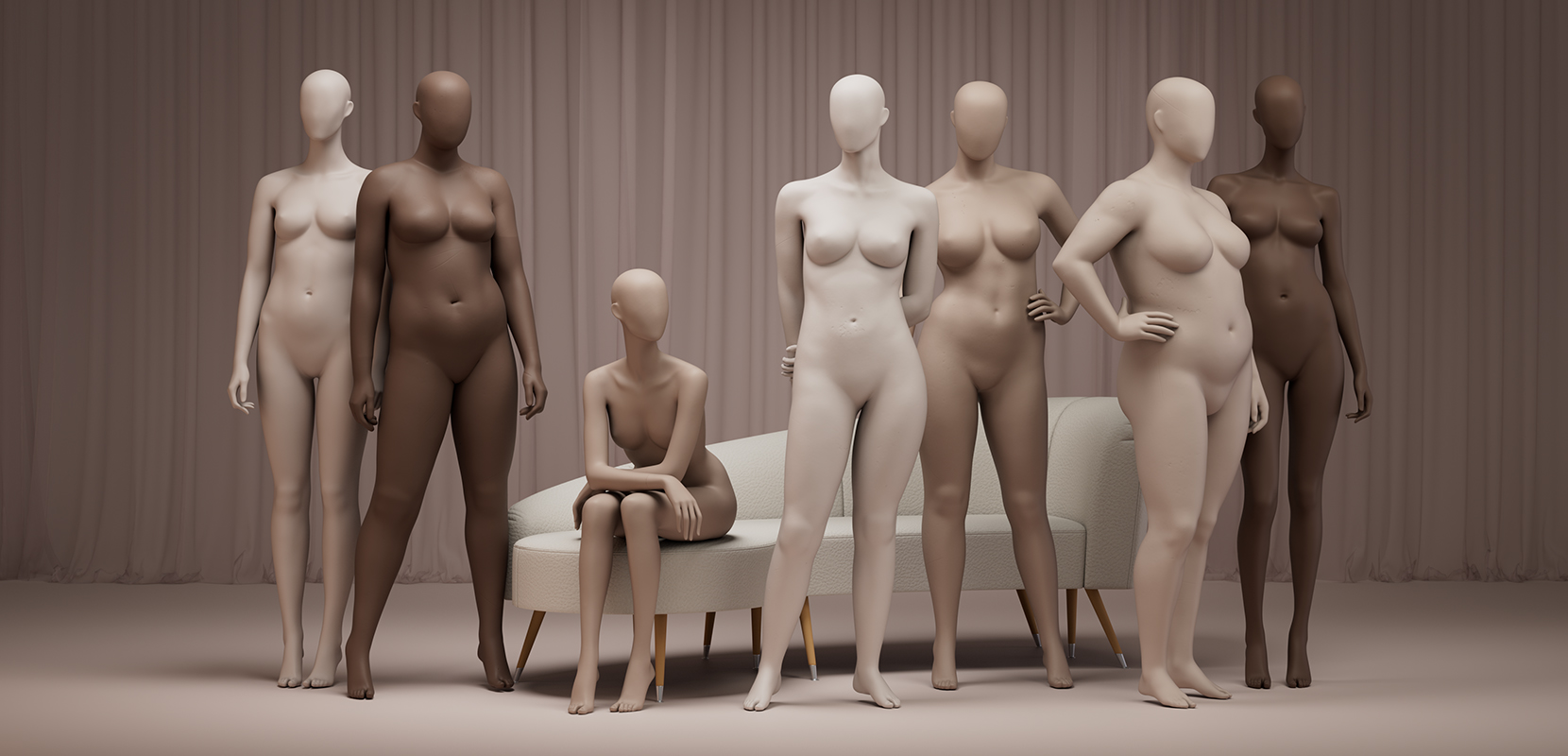 Plus Size mannequins – Every Body collection Hans Boodt Mannequins