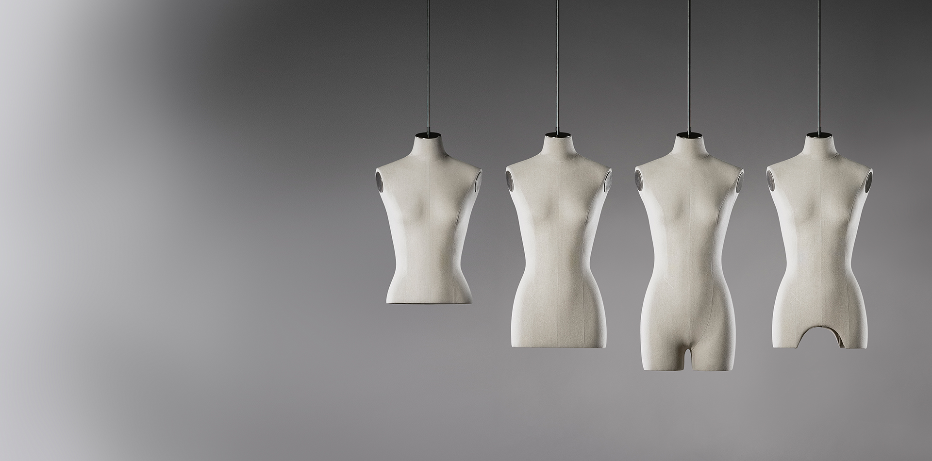 Covered torsos mannequins – Wonderwood collection Hans Boodt Mannequins